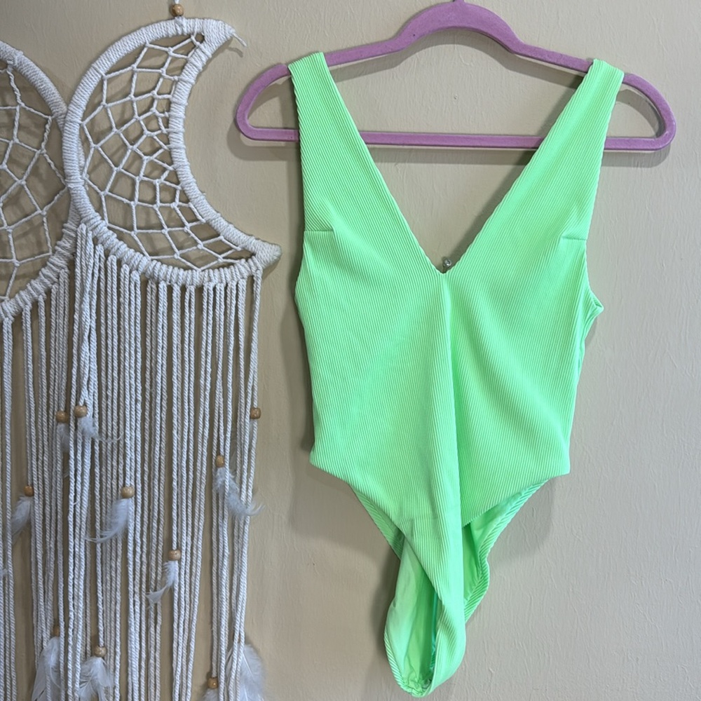 Highlighter Green One Piece Swimsuit | Neon Green Bikini